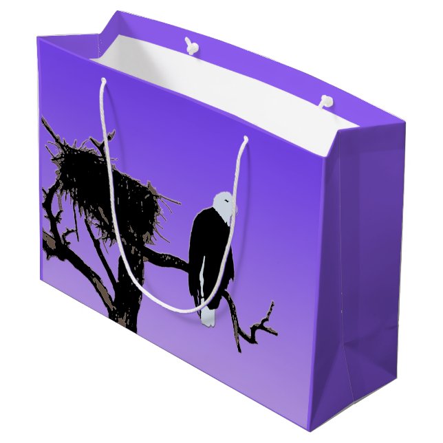 Bolsa De Regalo Grande Águila calva al atardecer - Original Arte de Vida  (Angulo reverso)