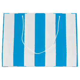 Bolsa De Regalo Grande Albatros Azul y Blanco a rayas