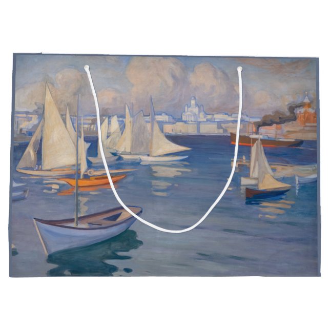 Bolsa De Regalo Grande Albert Edelfelt - Puerto de Helsinki (Reverso)