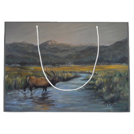 Bolsa De Regalo Grande Alce Dorado