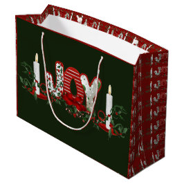 Bolsa De Regalo Grande Alegría de las fiestas de Navidad