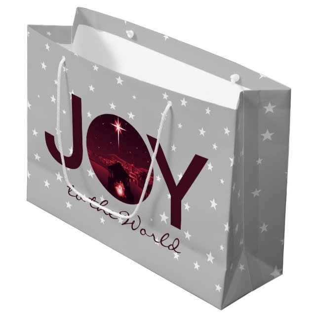 Bolsa De Regalo Grande Alegría por la natividad mundial (Angulo Anverso)