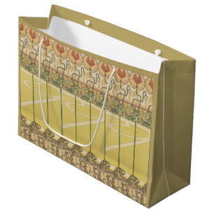Bolsa De Regalo Grande Alfonse Mucha Amapolas Papel Pintado Floral Art No