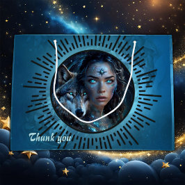 Bolsa De Regalo Grande Alianza celestial el lobo y la bella mujer