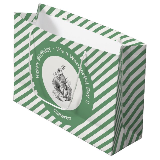 Bolsa De Regalo Grande Alicia en la fiesta de cumpleaños del Conejo Blanc (Angulo Anverso)