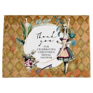 Bolsa De Regalo Grande Alicia Vintage en el país de las maravillas gracia