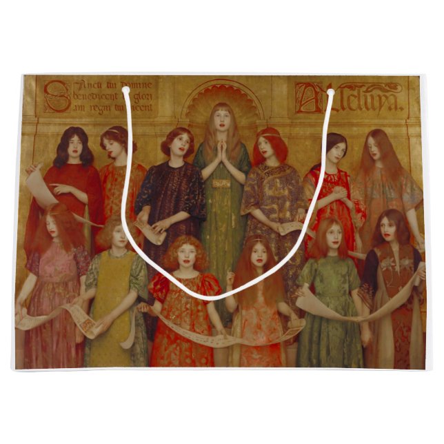 Bolsa De Regalo Grande Alleluia (por Thomas Cooper Gotch) (Anverso)
