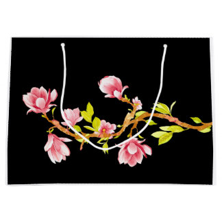 Bolsa De Regalo Grande Almohada de magnolia negra