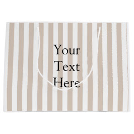 Bolsa De Regalo Grande Almond & White Stripes 