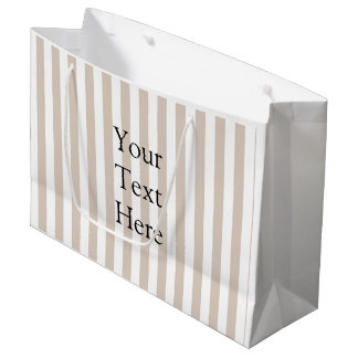 Bolsa De Regalo Grande Almond & White Stripes 