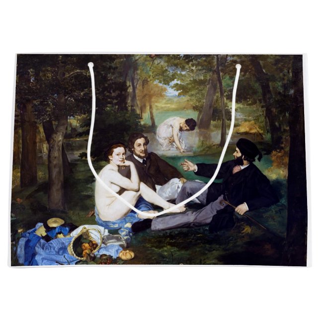 Bolsa De Regalo Grande Almuerzo en la hierba, Manet (Anverso)