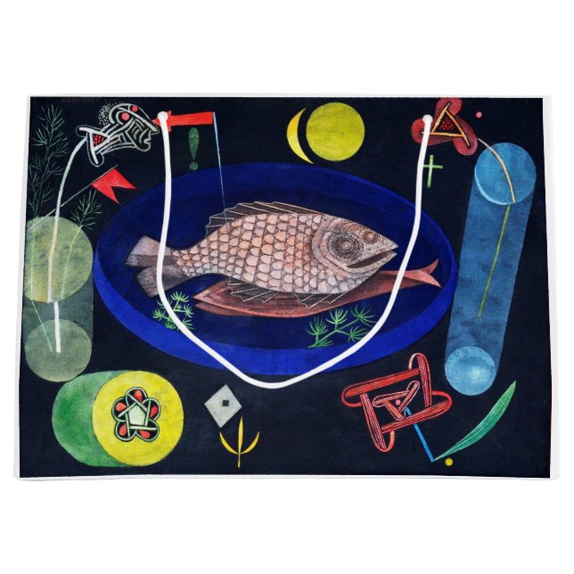 Bolsa De Regalo Grande Alrededor del pez, Paul Klee (Anverso)