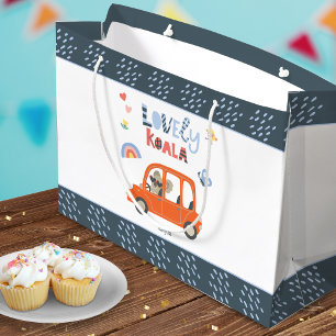 Bolsa De Regalo Grande Amable Koala Niña Pequeña Nombre Animado