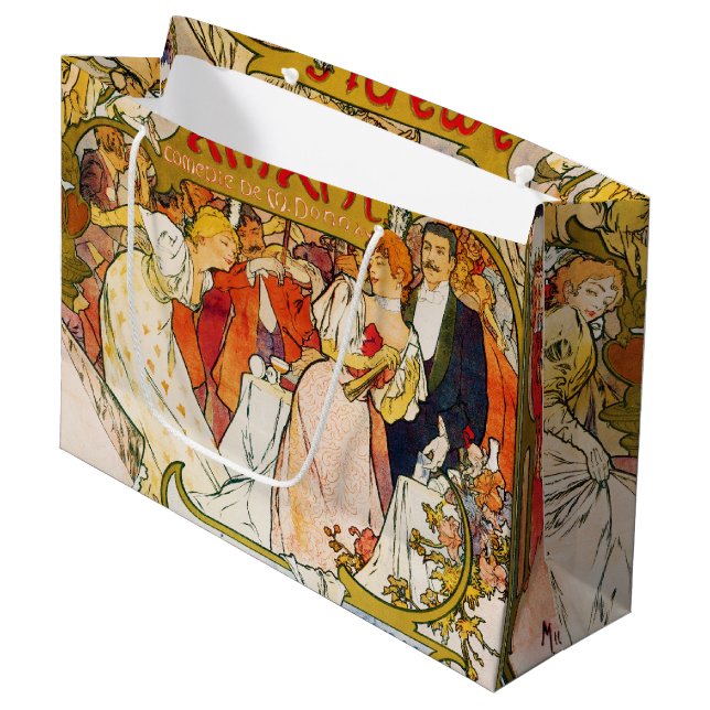Bolsa De Regalo Grande Amantes, Alphonse Mucha (Angulo Anverso)