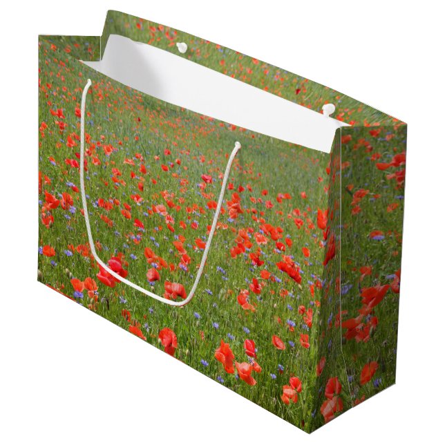 Bolsa De Regalo Grande Amapolas y Cornflowers (Angulo Anverso)