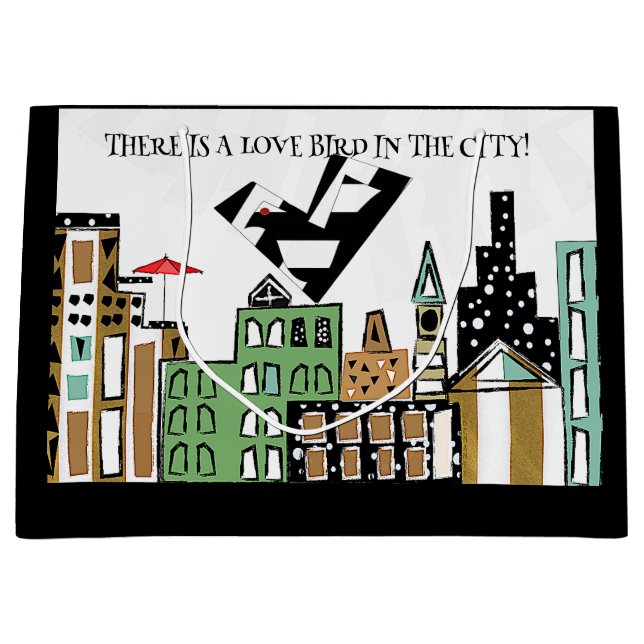 BOLSA DE REGALO GRANDE AMAR EL AVE EN LA CIUDAD (Anverso)