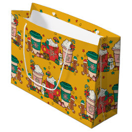 Bolsa de regalo grande amarillo para café de vacac