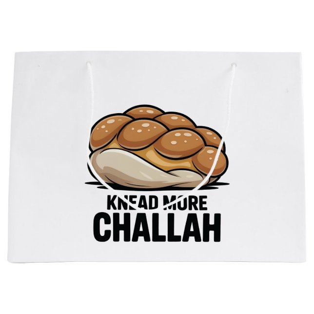 Bolsa De Regalo Grande Amasar Más Challah Judío Judía Panadería (Anverso)