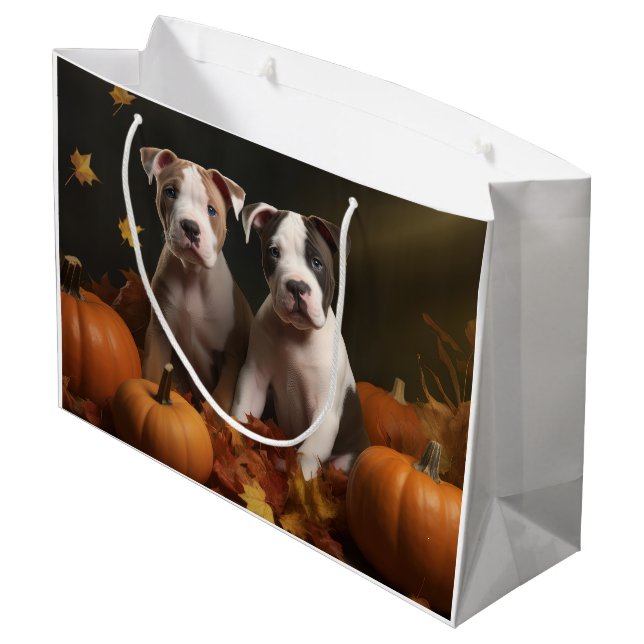 Bolsa De Regalo Grande American Staffordshire Puppy Autumn Delight (Angulo reverso)