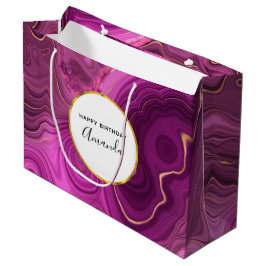Bolsa De Regalo Grande Ametismo Púrpura Y Amortización Del Oro Abundantes