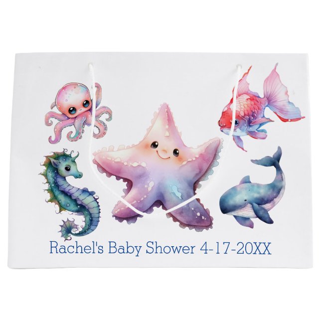 Bolsa De Regalo Grande Amigos acuáticos (Anverso)