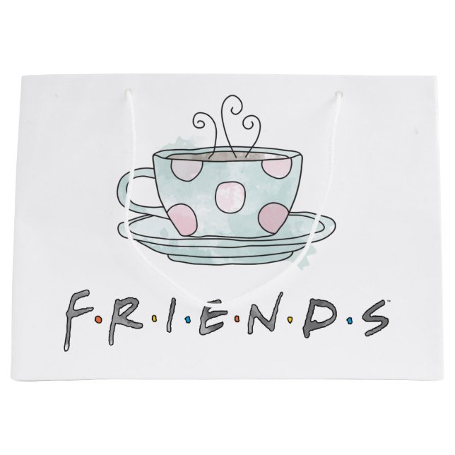 Bolsa De Regalo Grande AMIGOS™ | Coffee Mug Watercolor (Anverso)