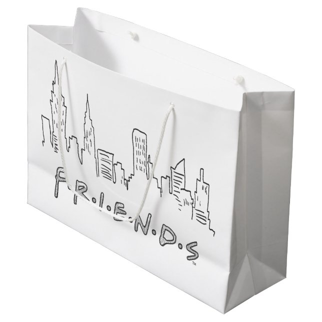 Bolsa De Regalo Grande AMIGOS™ | Silhouette de Nueva York (Angulo Anverso)