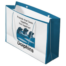 Bolsa De Regalo Grande Amistad de Mamíferos Marinos Delfines