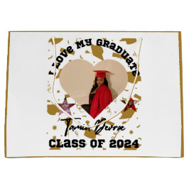 Bolsa De Regalo Grande Amo a mi graduado 2024 Corazón
