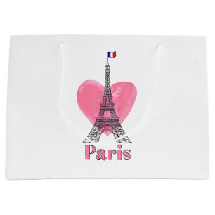 Bolsa De Regalo Grande Amo París Torre Eiffel Francia RegaloAmo París 