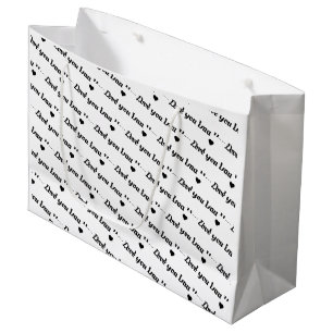 Bolsa De Regalo Grande Amo personalizado, papá   te amo papá