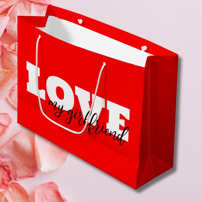 Bolsa De Regalo Grande Amor blanco Neon Red Valentine (Subido por el creador)