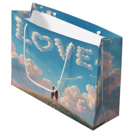 Bolsa De Regalo Grande "Amor" cinematográfico en el cielo y escena de la 