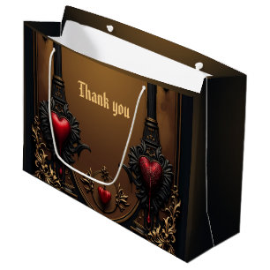 Bolsa De Regalo Grande Amor eterno a la sombra de la oscuridad gótica.
