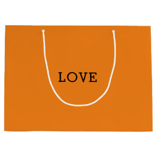 Bolsa De Regalo Grande Amor Naranja Diseñador Inspirado