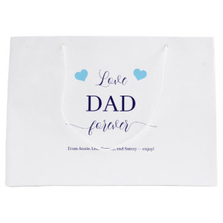 Bolsa De Regalo Grande Amor Personalizado Papá Por Siempre 