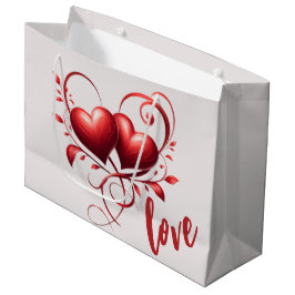 Bolsa De Regalo Grande Amor y corazones