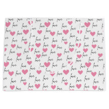 Amor y corazones rosados