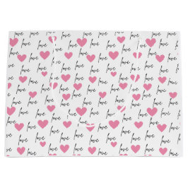 Bolsa De Regalo Grande Amor y corazones rosados