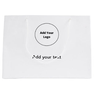 Bolsa De Regalo Grande añadir el texto simple personalizado mínimo añadir
