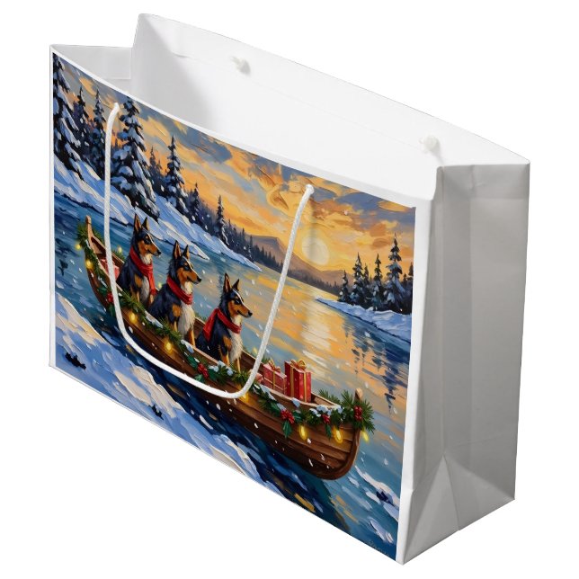 Bolsa De Regalo Grande Anatolian Shepherd Christmas Boat Holiday (Angulo Anverso)