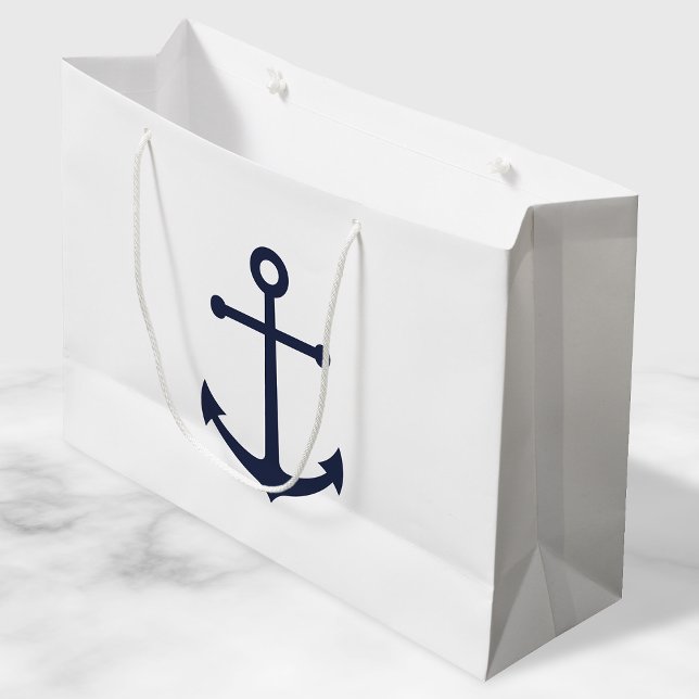 Bolsa De Regalo Grande Anclaje azul de la Marina Náutica (Subido por el creador)