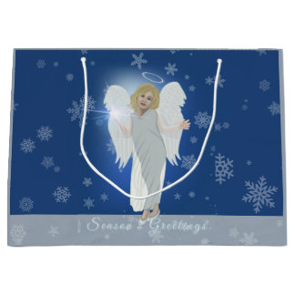 Bolsa De Regalo Grande Ángel de nieve