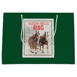 Bolsa De Regalo Grande Anillo de las campanas de Sleigh