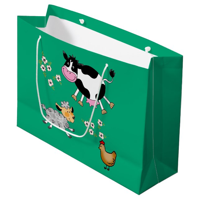 Bolsa De Regalo Grande animales de granja (Angulo Anverso)