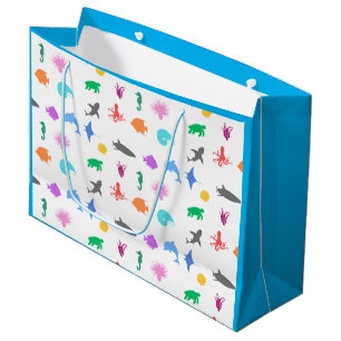Bolsa De Regalo Grande Animales marinos con estampado