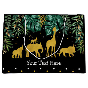 Bolsa De Regalo Grande Animales tropicales modernos el salvaje del safari