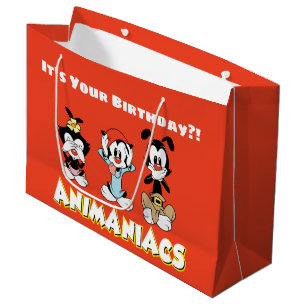Bolsa De Regalo Grande Animaniacs Gráfico de Warner Siblings "No Evil"