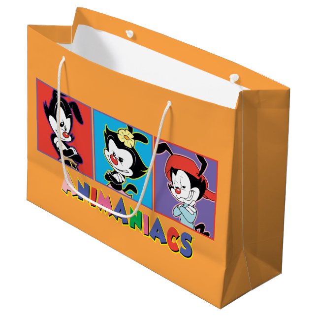 Bolsa De Regalo Grande Animaniacs | Yakko, Dot, & Wakko Panel Graphic (Angulo Anverso)