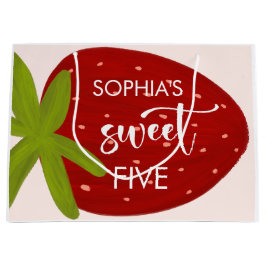 Bolsa De Regalo Grande Aniversario de la fresa dulce